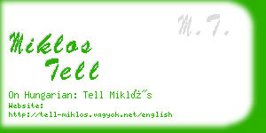 miklos tell business card